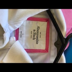 Abercrombie and Fitch white polo